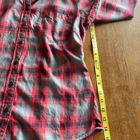 J.Crew Plaid Button-down Shirt Long Buttoned Sleeves Size Small Gray and Red - Picture 8 of 13